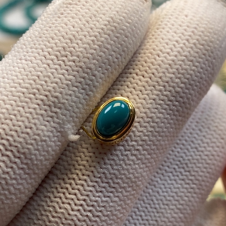 绿松石珠宝奇石18K金镶嵌ＡＡ２５６