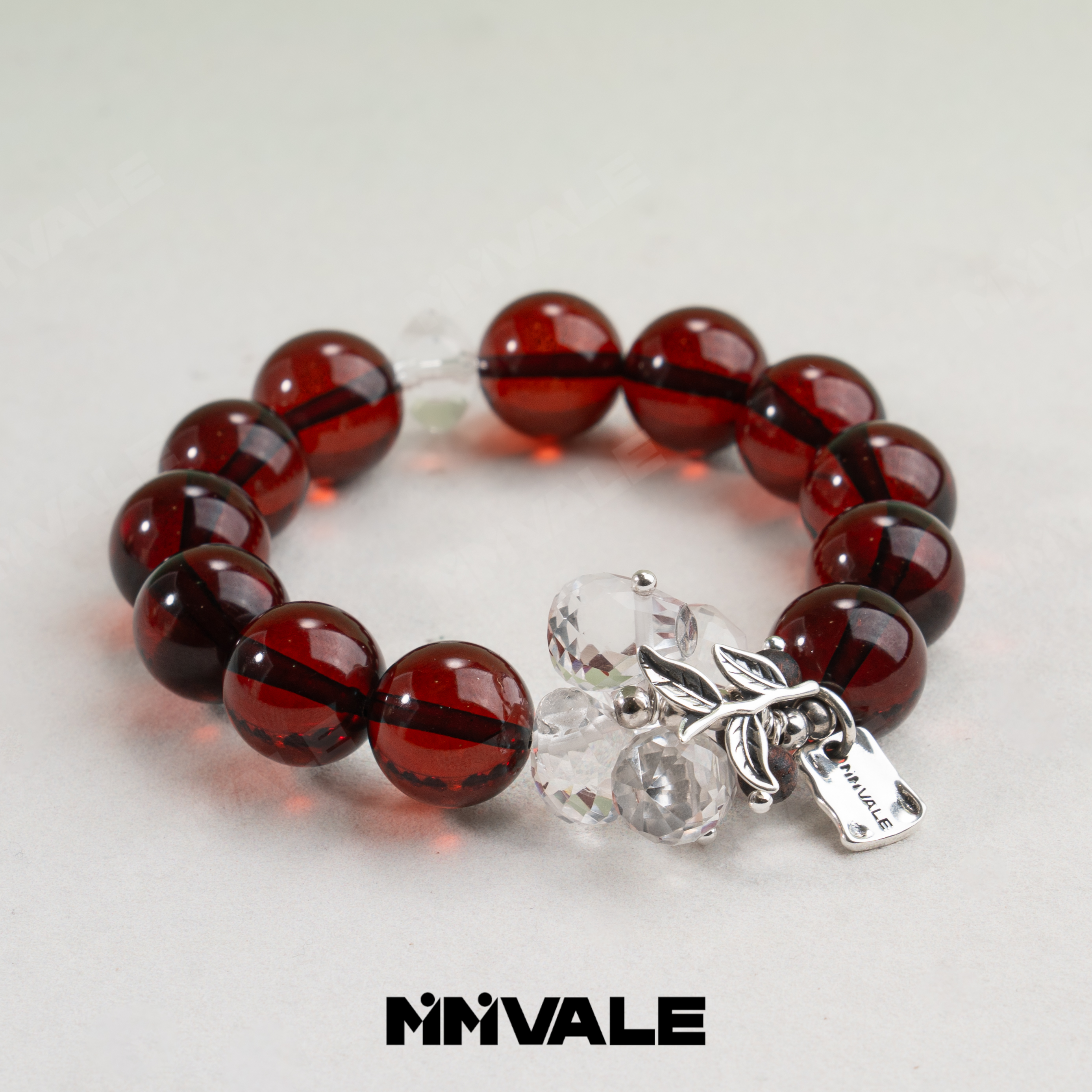 秘密山谷【多肉车厘子】原创净水体血珀钻切白水降真香手串MMSG8964