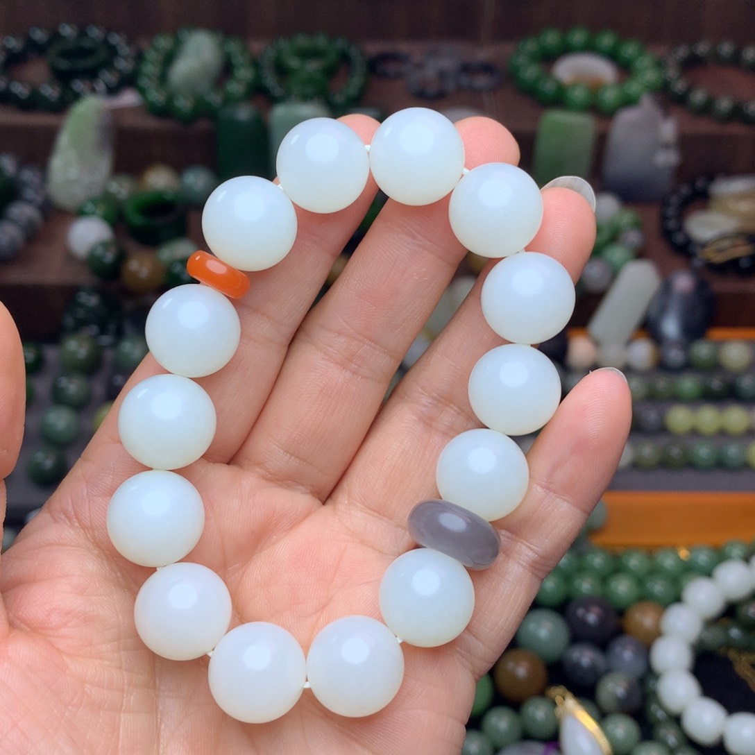 和田玉手串未镶嵌黎*