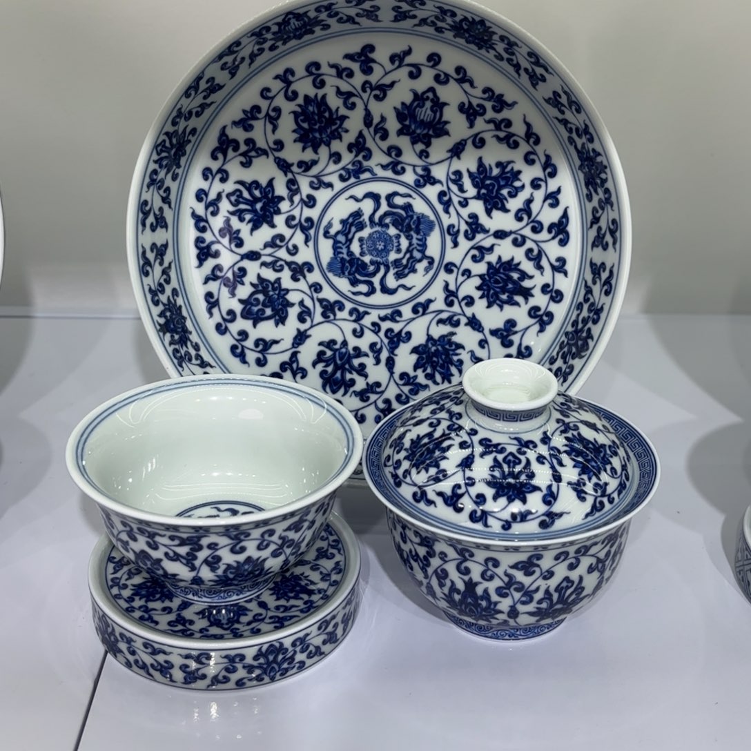 8***1景德镇陶瓷四件套无礼盒