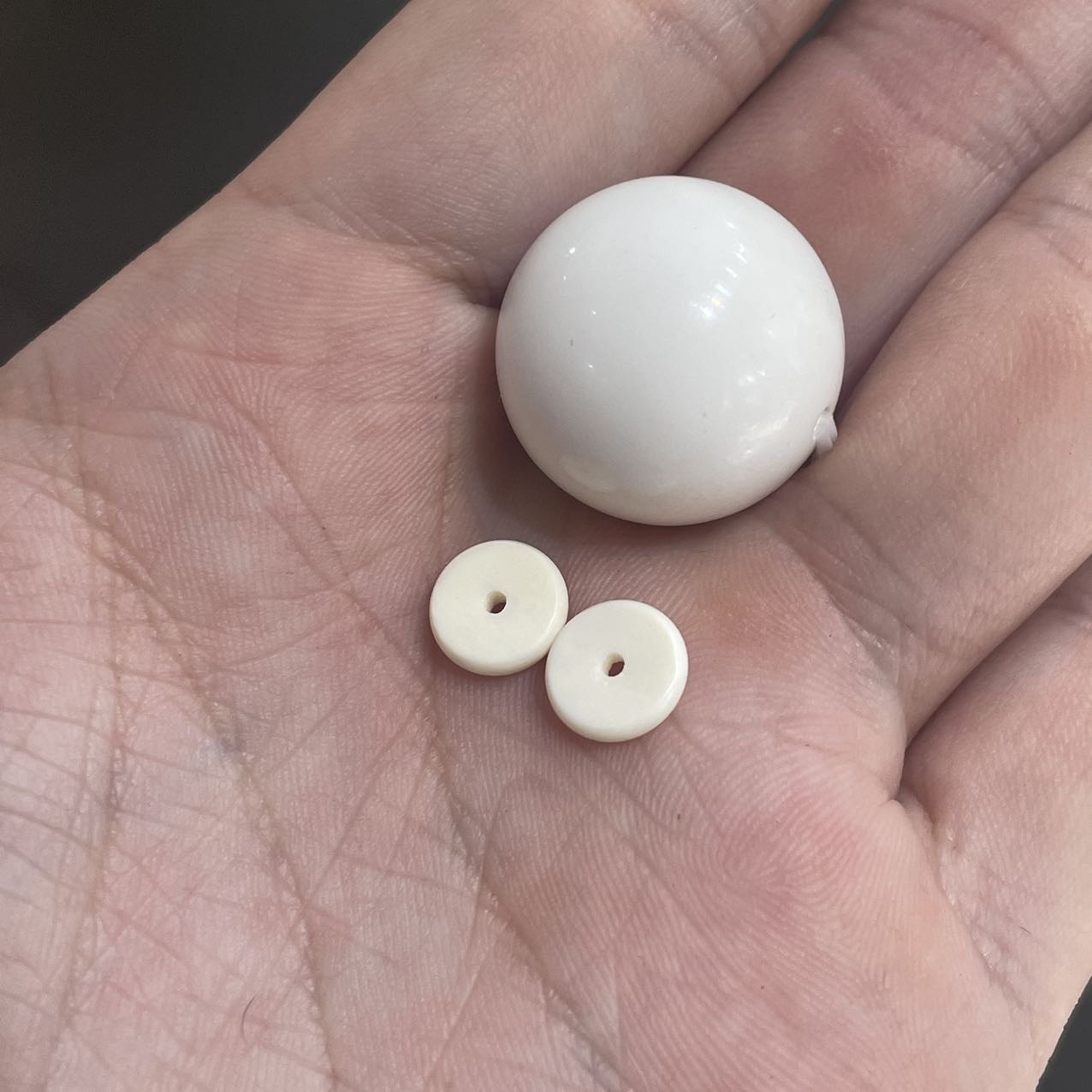 【佳哥严选】J46607-猛犸圆珠大单籽+猛犸隔片套装-20mm左右