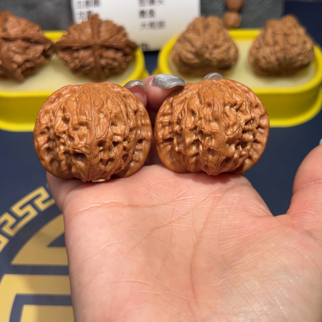 文玩核桃把件磨盘43全品