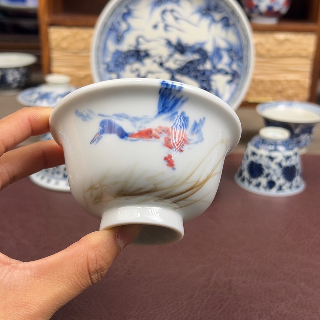 杯子青花➕彩大压手杯