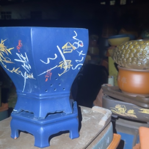 红陶紫砂花盆花盆盆景盆栽瑕疵