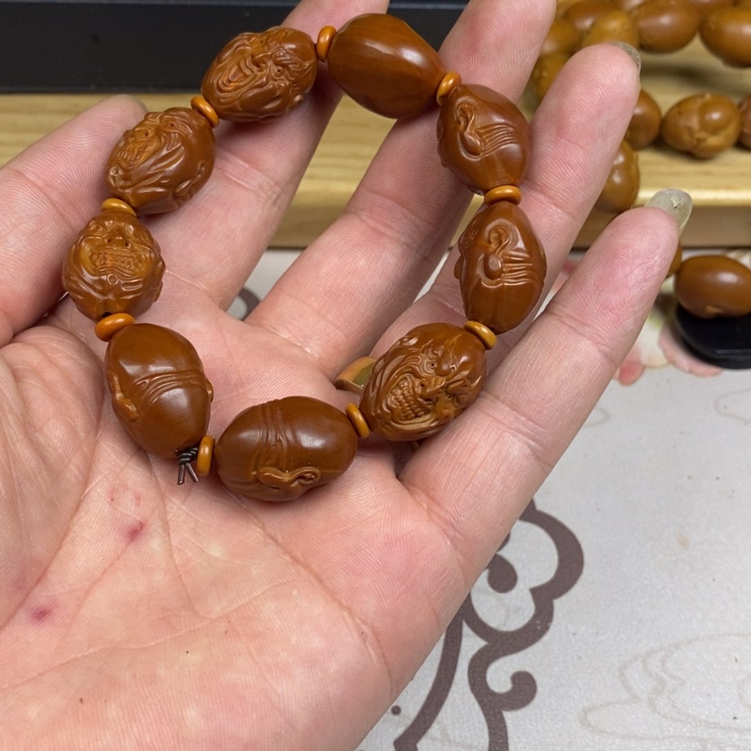 橄榄核手串/手链橄榄核橄榄核雕刻强