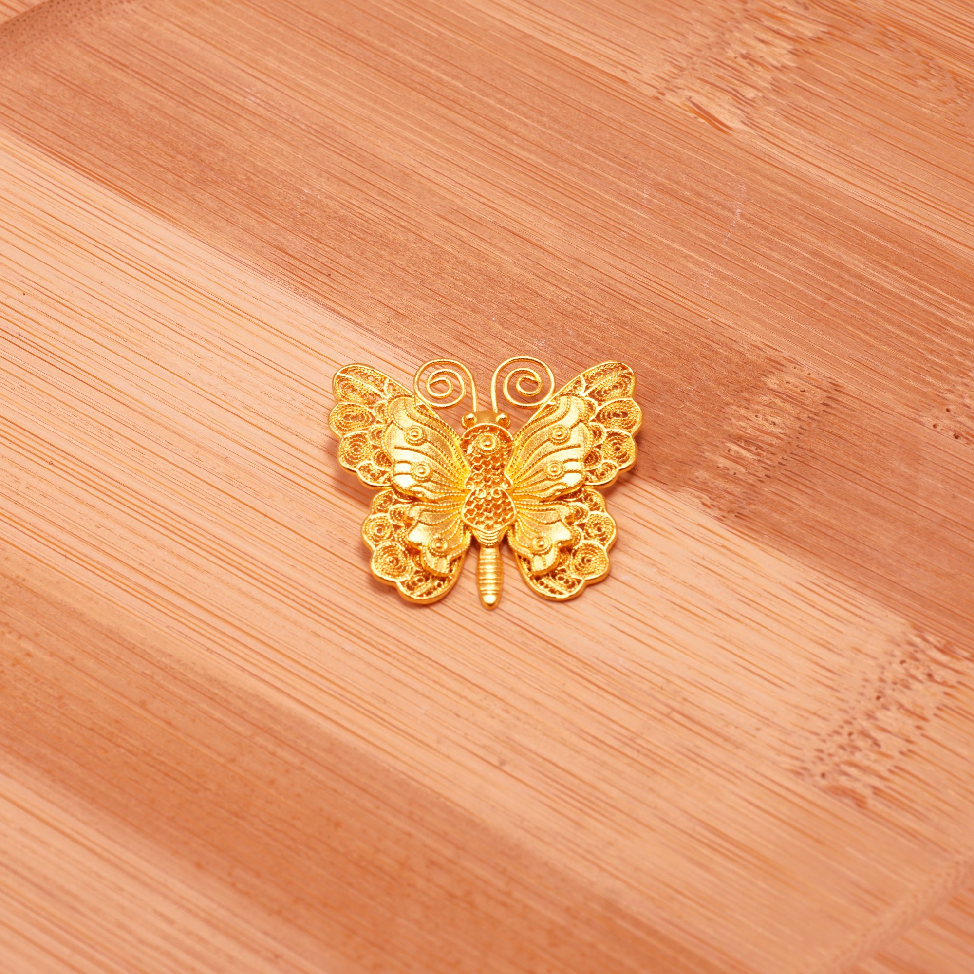 吊坠足银珐琅 比翼双飞蝴蝶吊坠