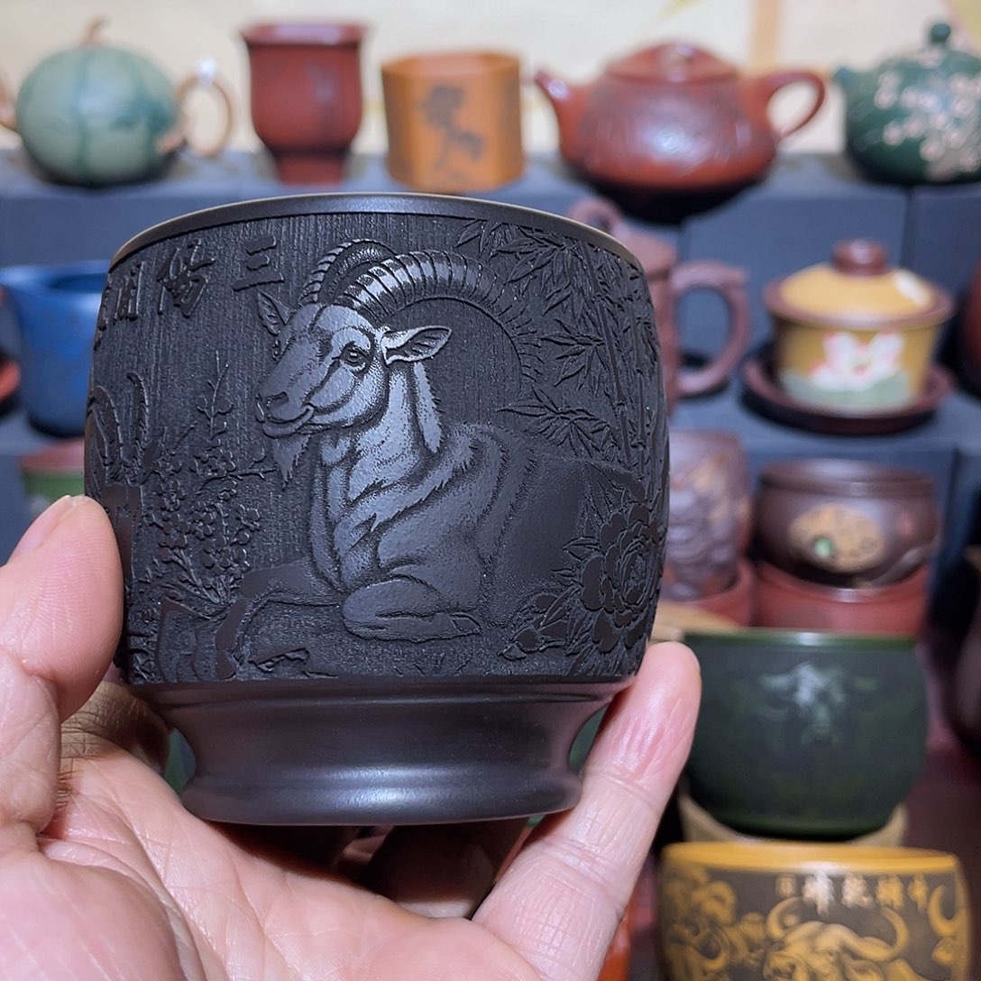 原矿紫砂手工主人杯