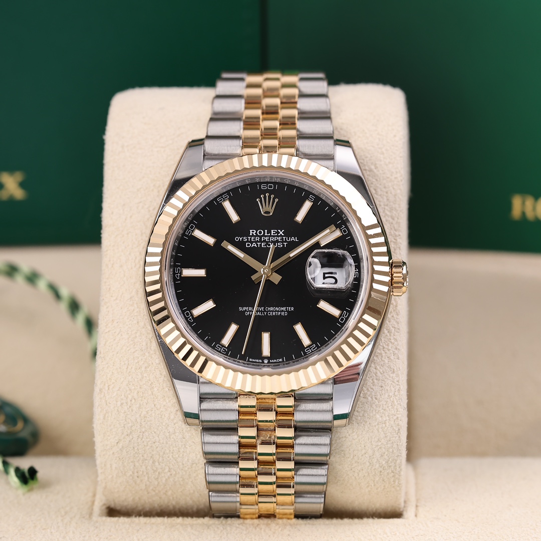 95新 Rolex/劳力士 日志126333 间金 五珠链 41mm 2024年12月保卡