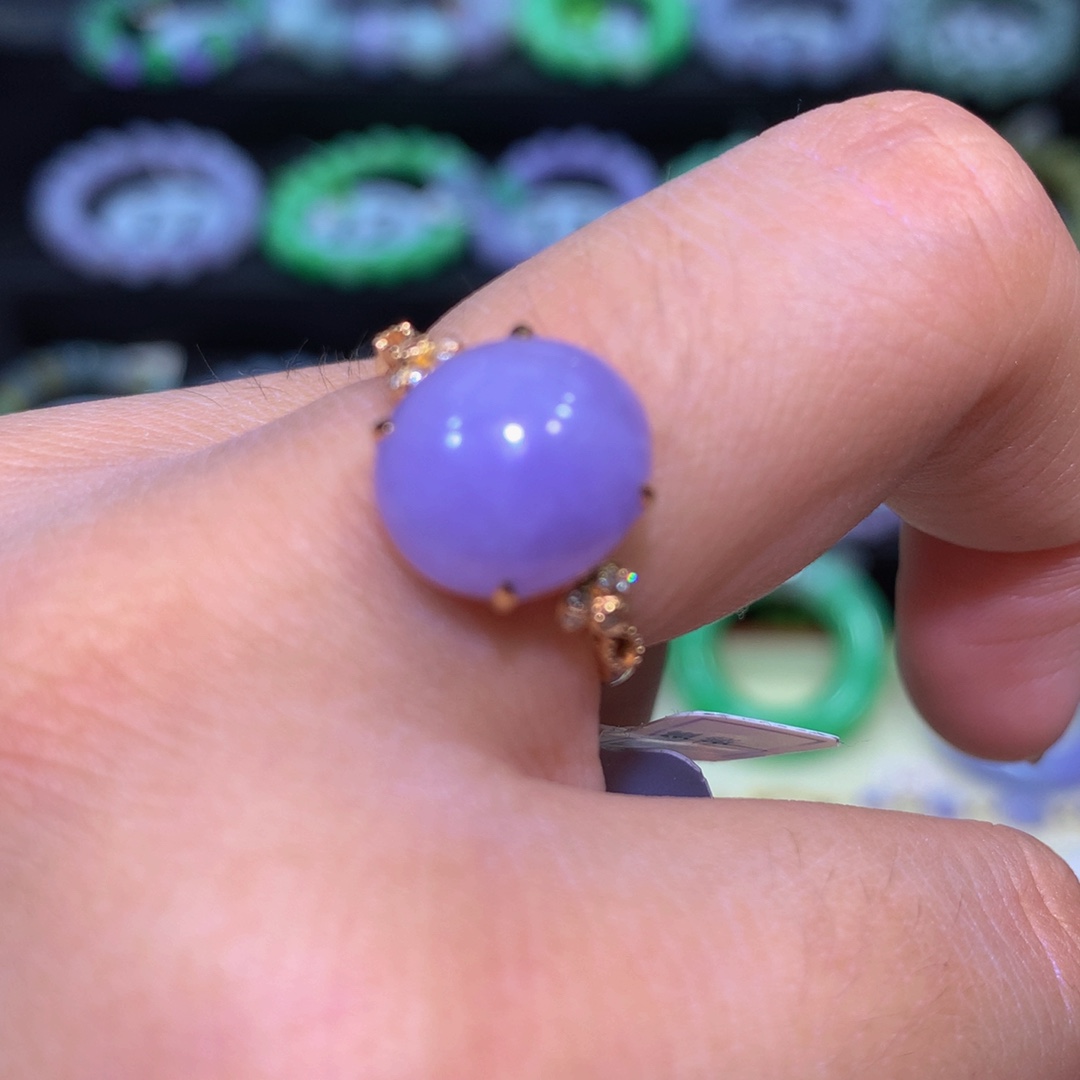 翡翠18K金镶嵌手链翡翠