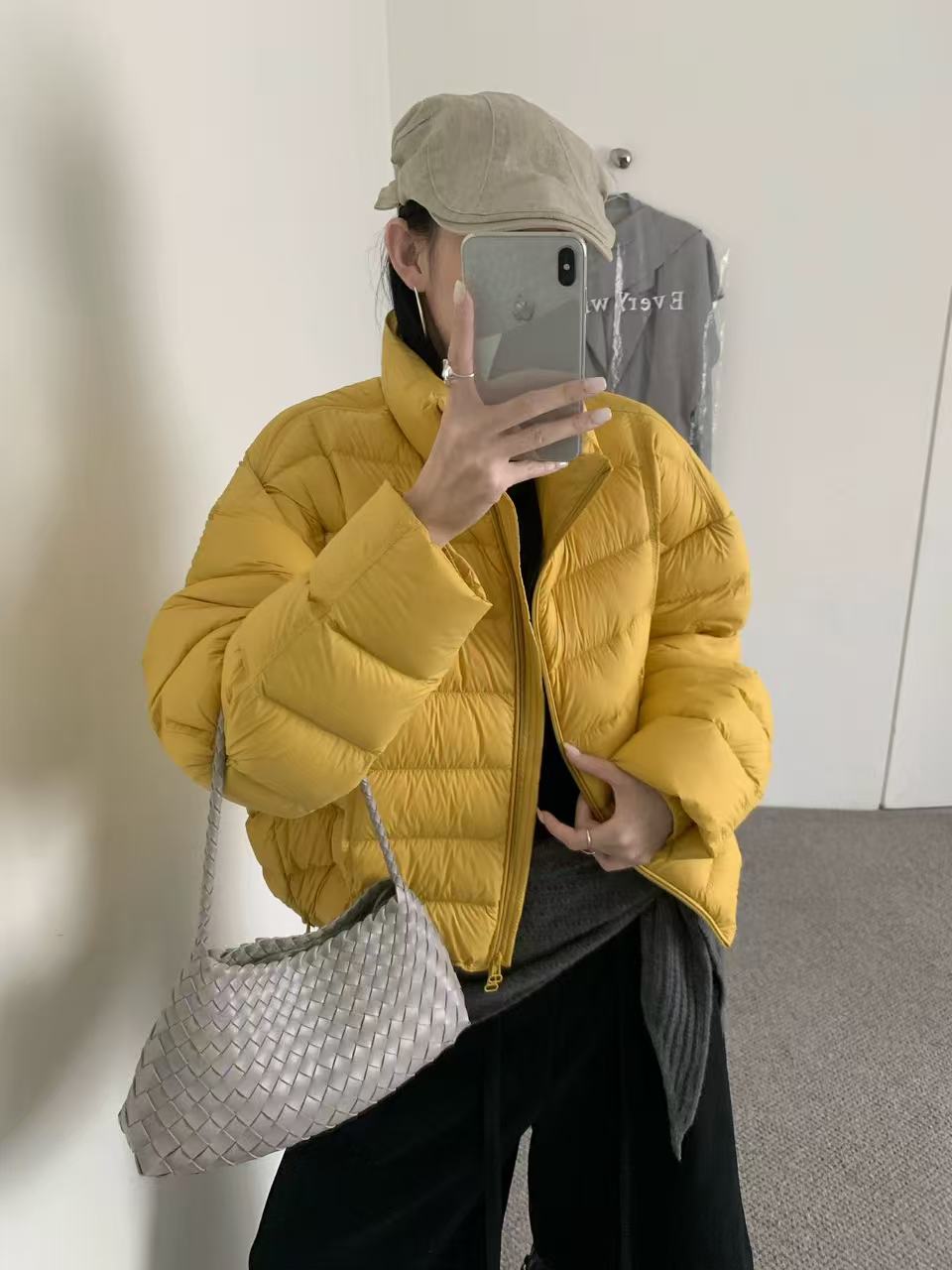 立领排骨/女装羽绒服/溯源码/新标90白鸭绒