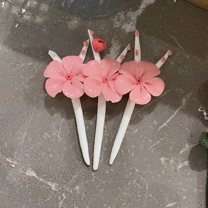 瓷片纯手工陶瓷花摆件1瑕疵
