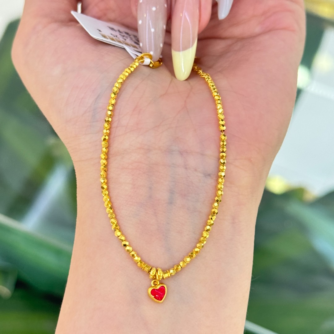 阿敏专属-Z【红心蹦迪手链】足金999手绳（45）