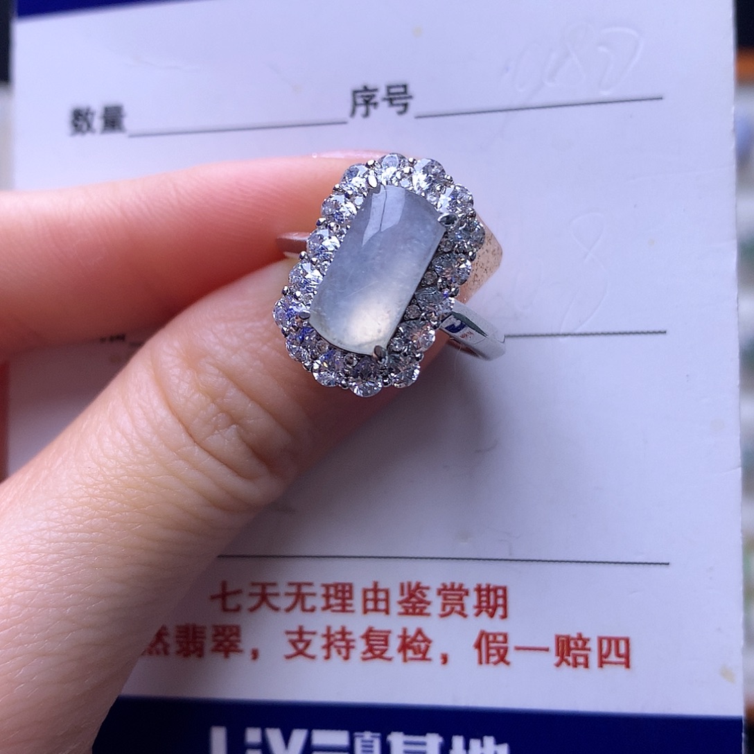 翡翠银S925镶嵌戒指48