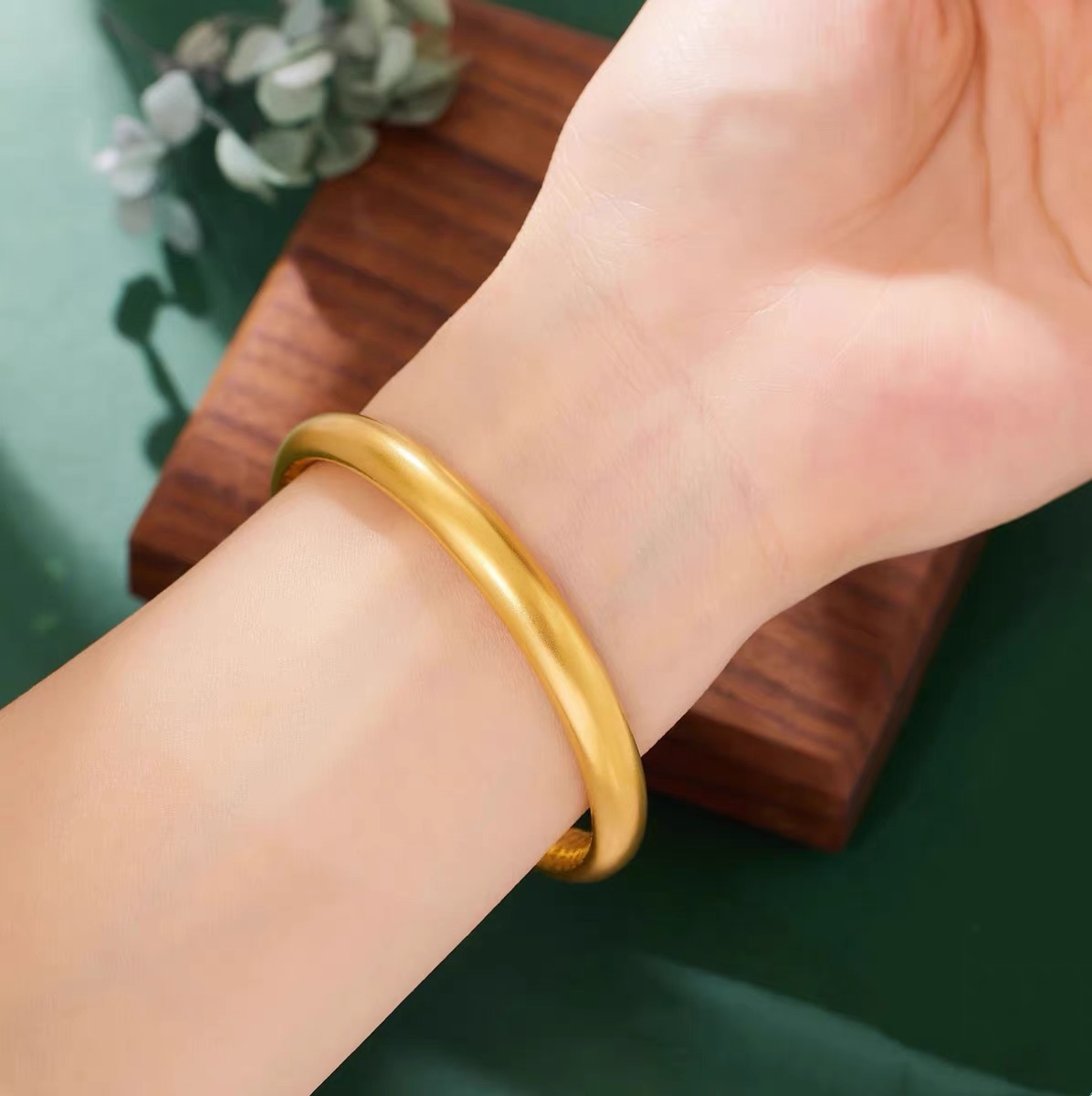 【A】AU0093 18k金  古法传承泥鳅背素圈