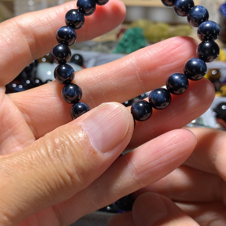 未镶嵌手链木变石（虎睛石）8mm手串