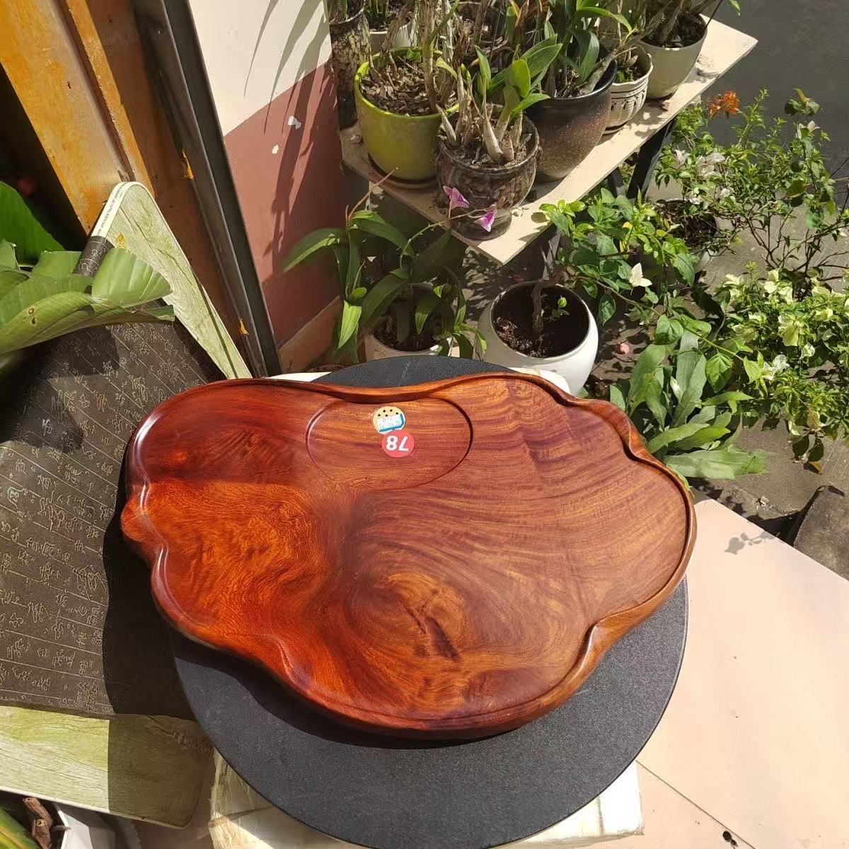 胡桃木果盘（随机发货）