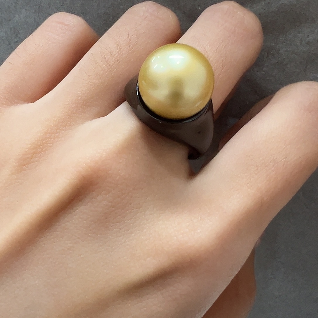 海水珍珠戒指银S925镶嵌