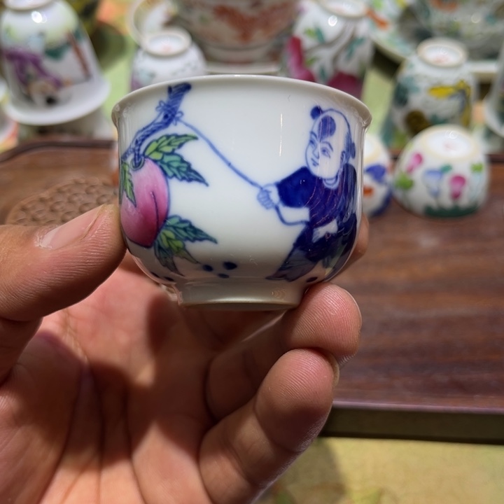 纯手绘精品盖碗杯