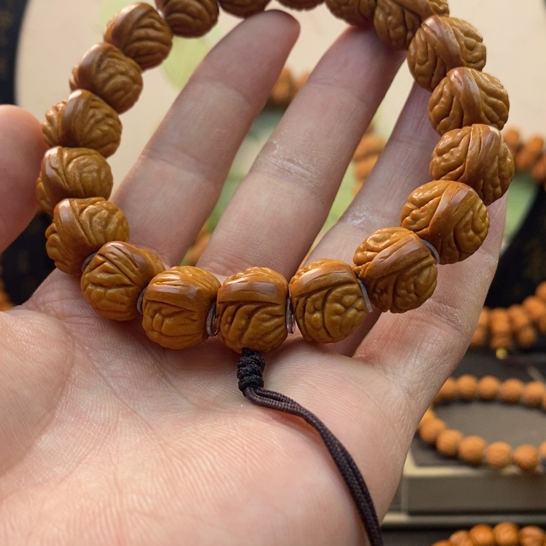 桃核手串16藏满天星