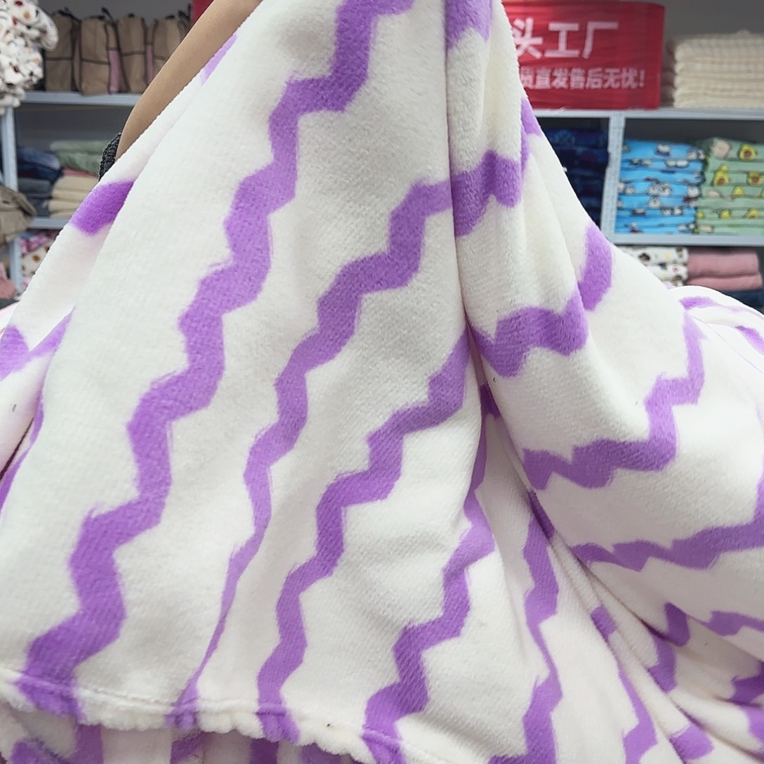 羊驼毛180.200牛奶绒毯，常规厚度