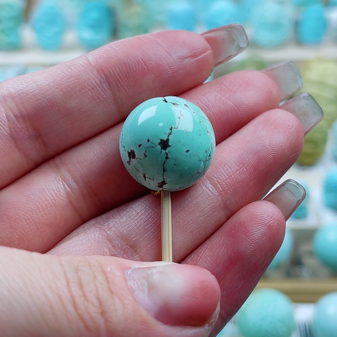 绿松石未镶嵌珠宝奇石17mm