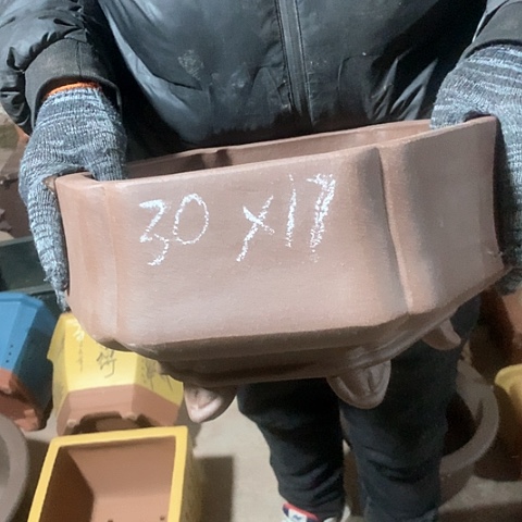 紫砂花盆手工制作