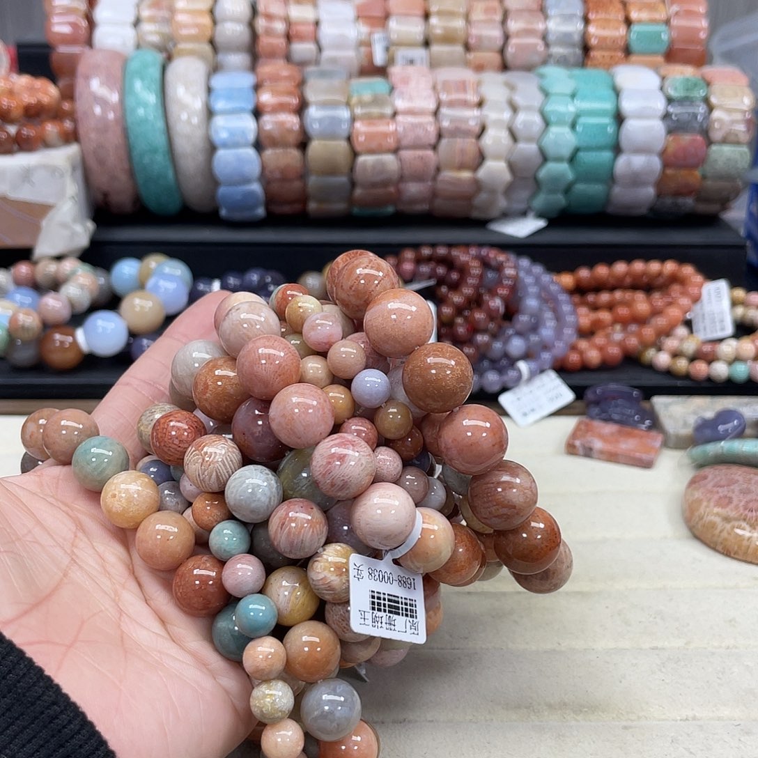 未镶嵌手串硅化珊瑚（珊瑚玉）深*726