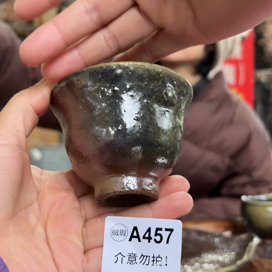 杯坭兴陶柴烧全手工原矿泥料杯