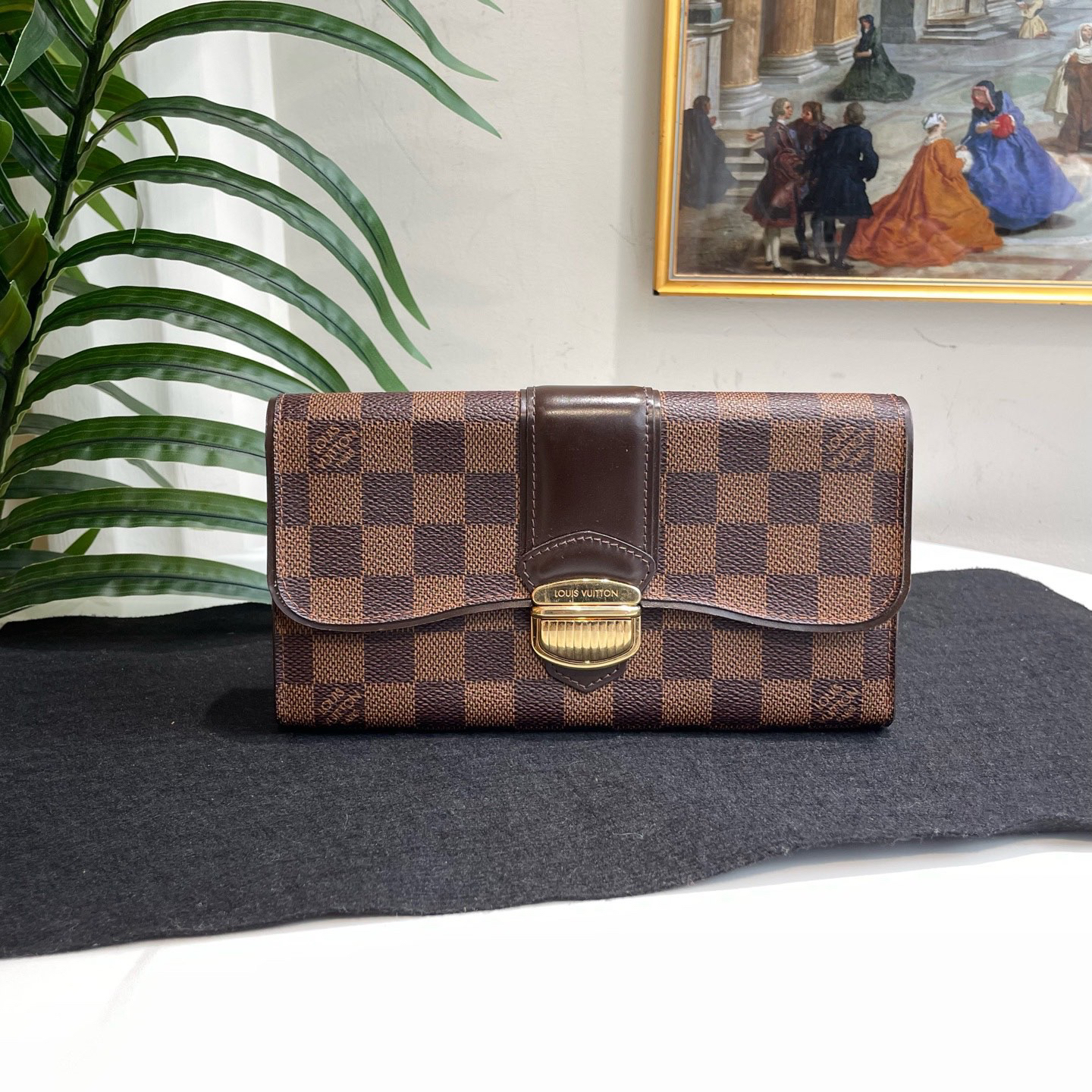 95新 LouisVuitton/路易威登 御古屋/13130/钱包 刻字 09年