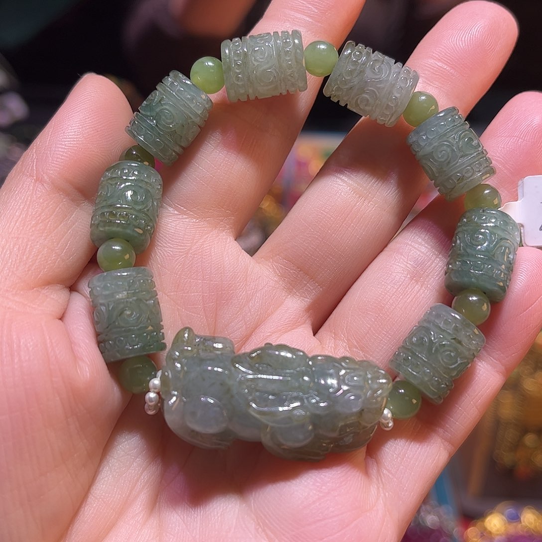 翡翠未镶嵌手链翡翠貔貅手链