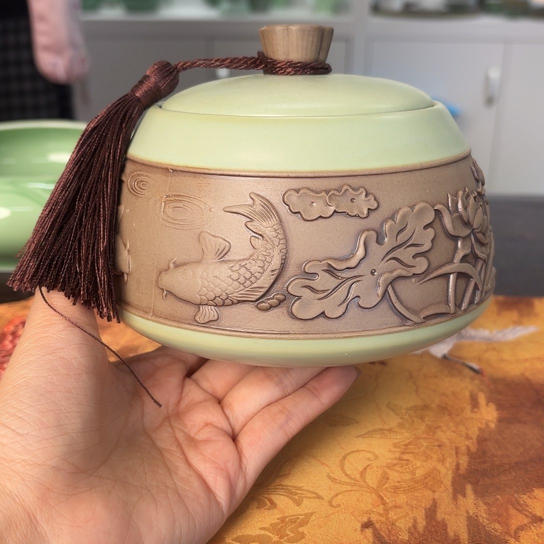 龙泉云间青瓷小米茶器