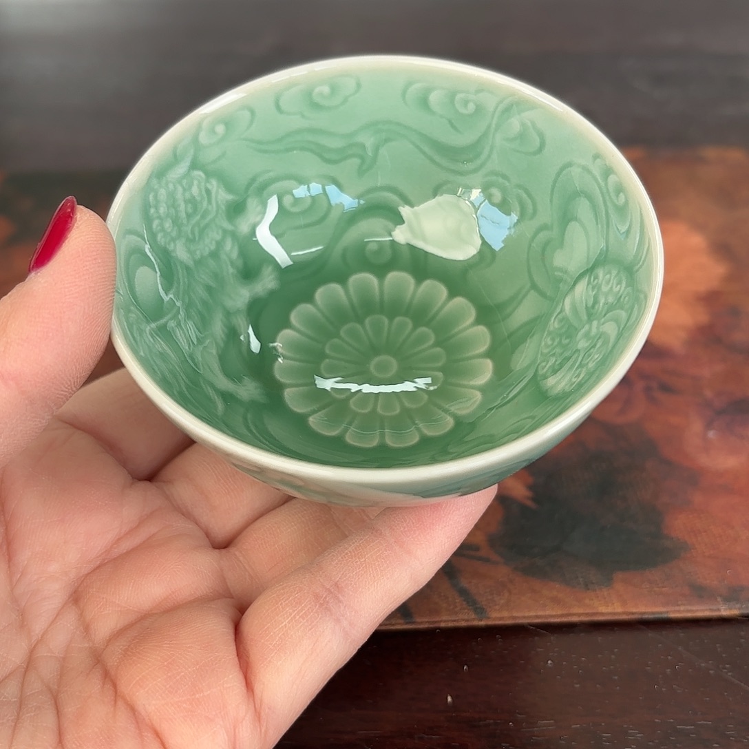 龙泉云间青瓷小米茶器