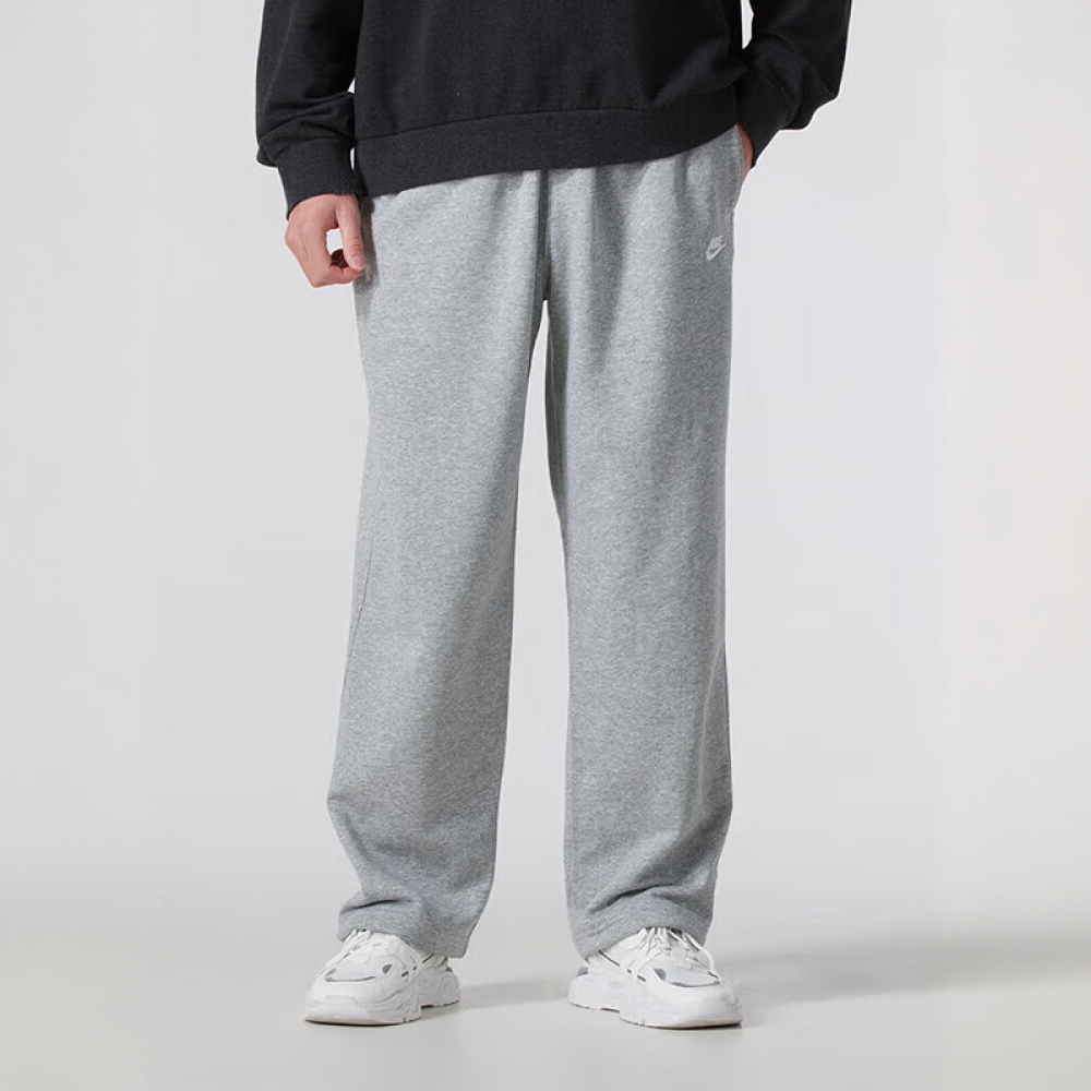 NIKE/耐克男子灰色休闲束脚宽松直筒百搭运动针织长裤HQ4423063
