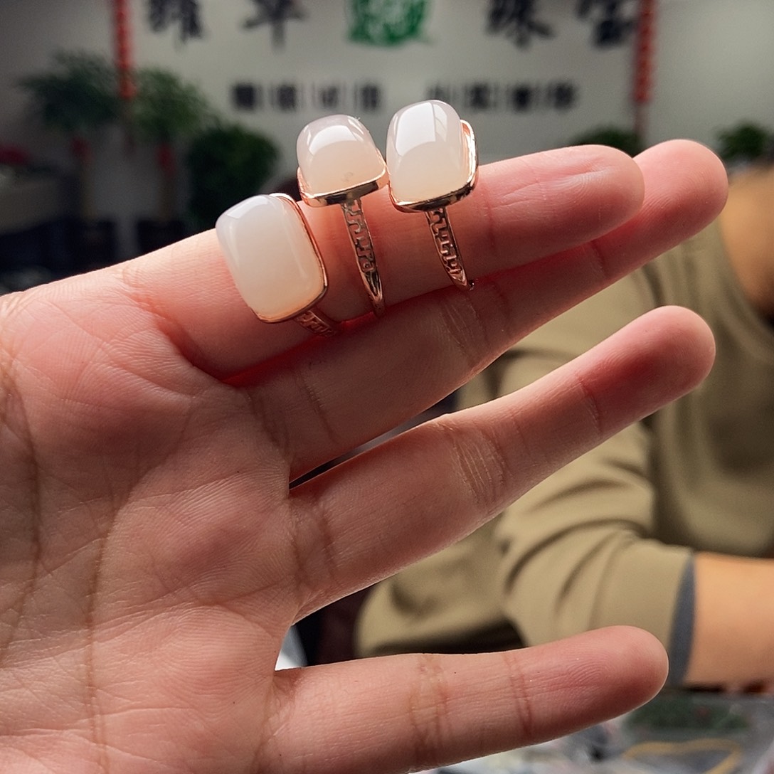 和田玉颜色多样性发拍一发一银S925镶嵌