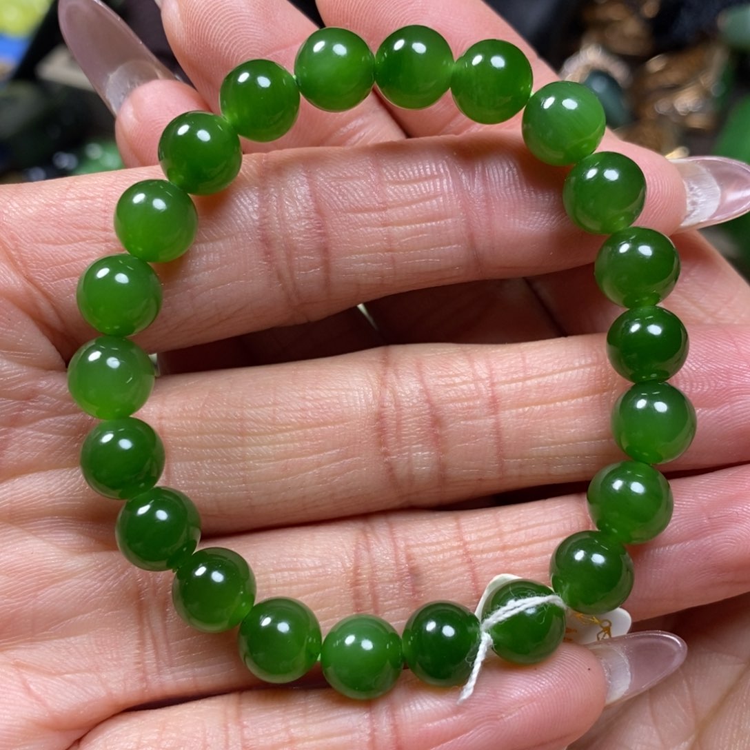 和田玉手串卡8未镶嵌