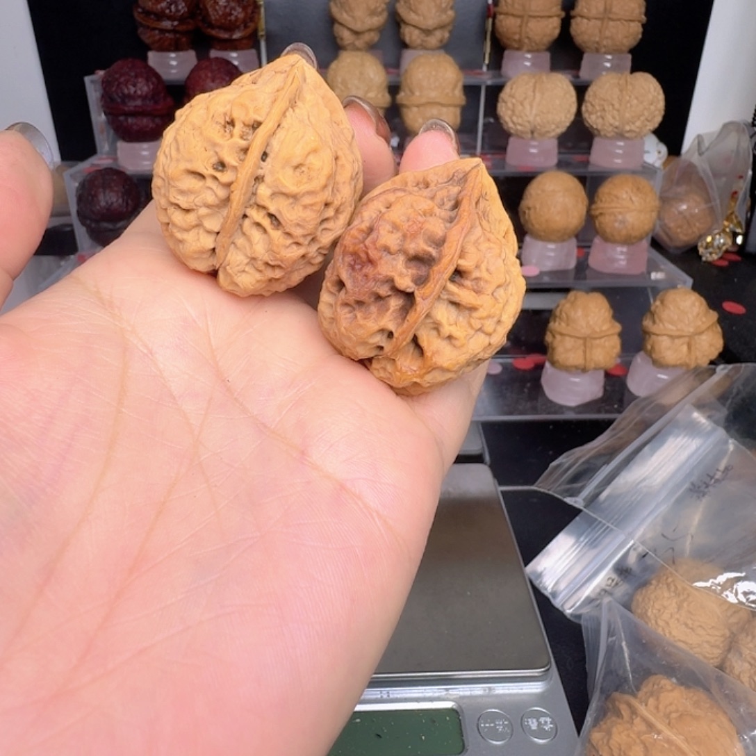 曰***A吊坠文玩核桃3面蟾