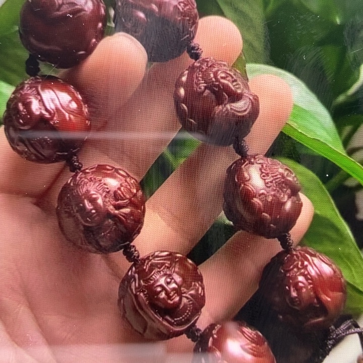 核桃手串/手链阿****）橄榄核手串