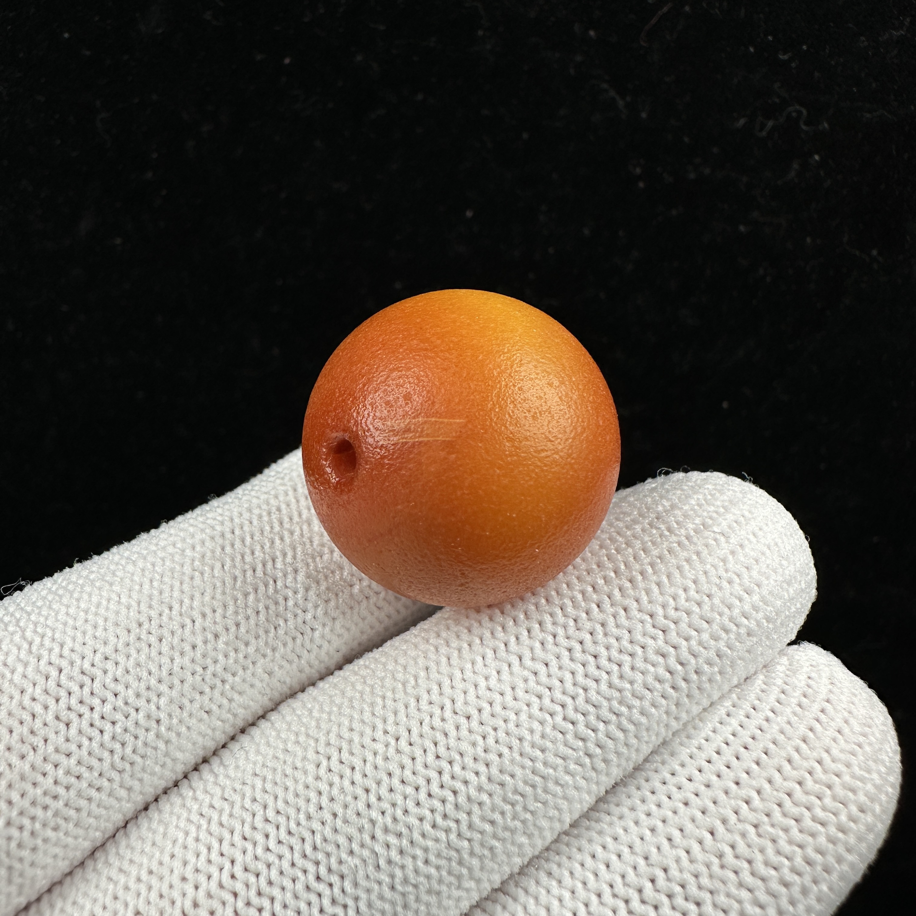 A21-92天然原矿俄料蜜蜡 老蜡单珠22.3mm 支持复检 假一罚四