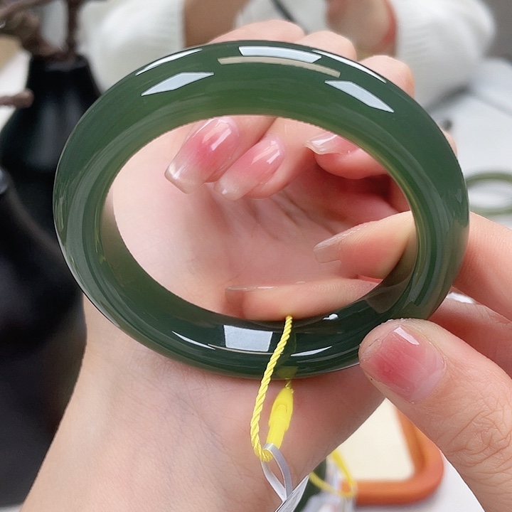 和田玉手镯5455未镶嵌