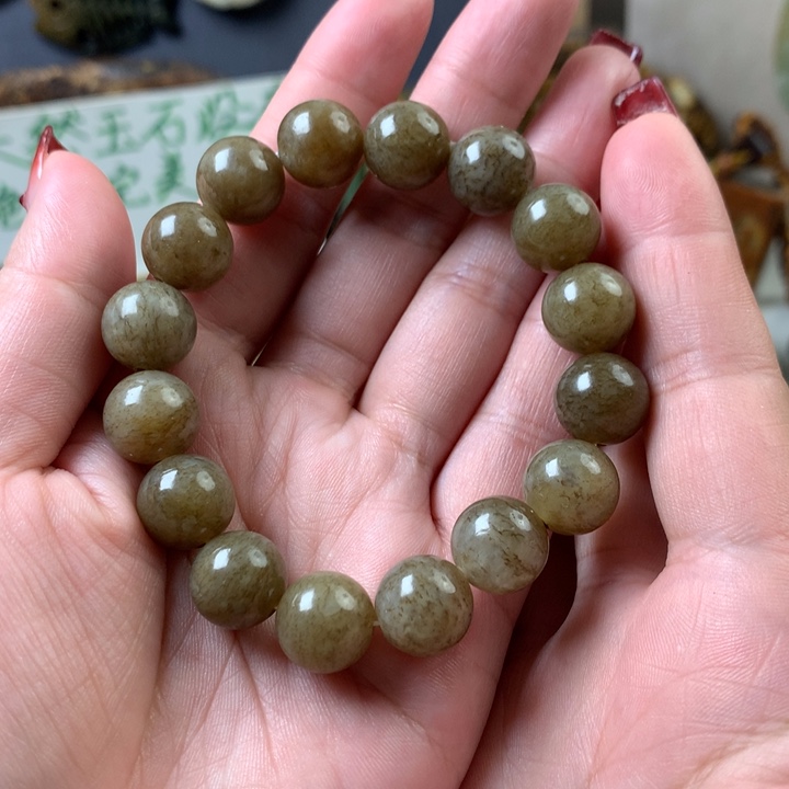岫岩老玉（透闪石质玉）手串未镶嵌