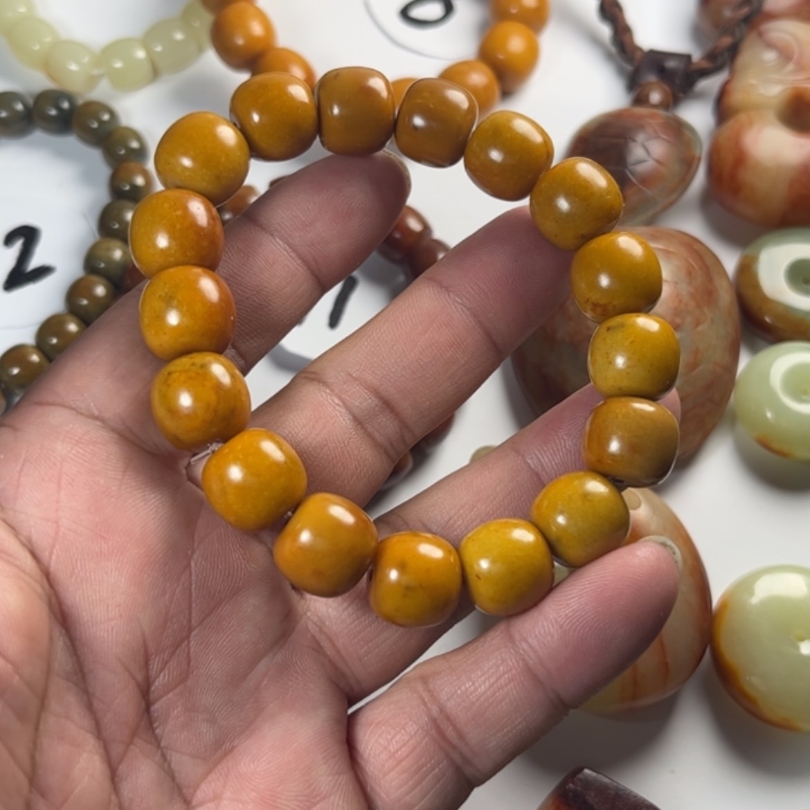 【闪购商品】未镶嵌手链透闪石质玉雅*