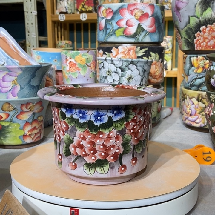 红陶景德镇艺术手绘作品