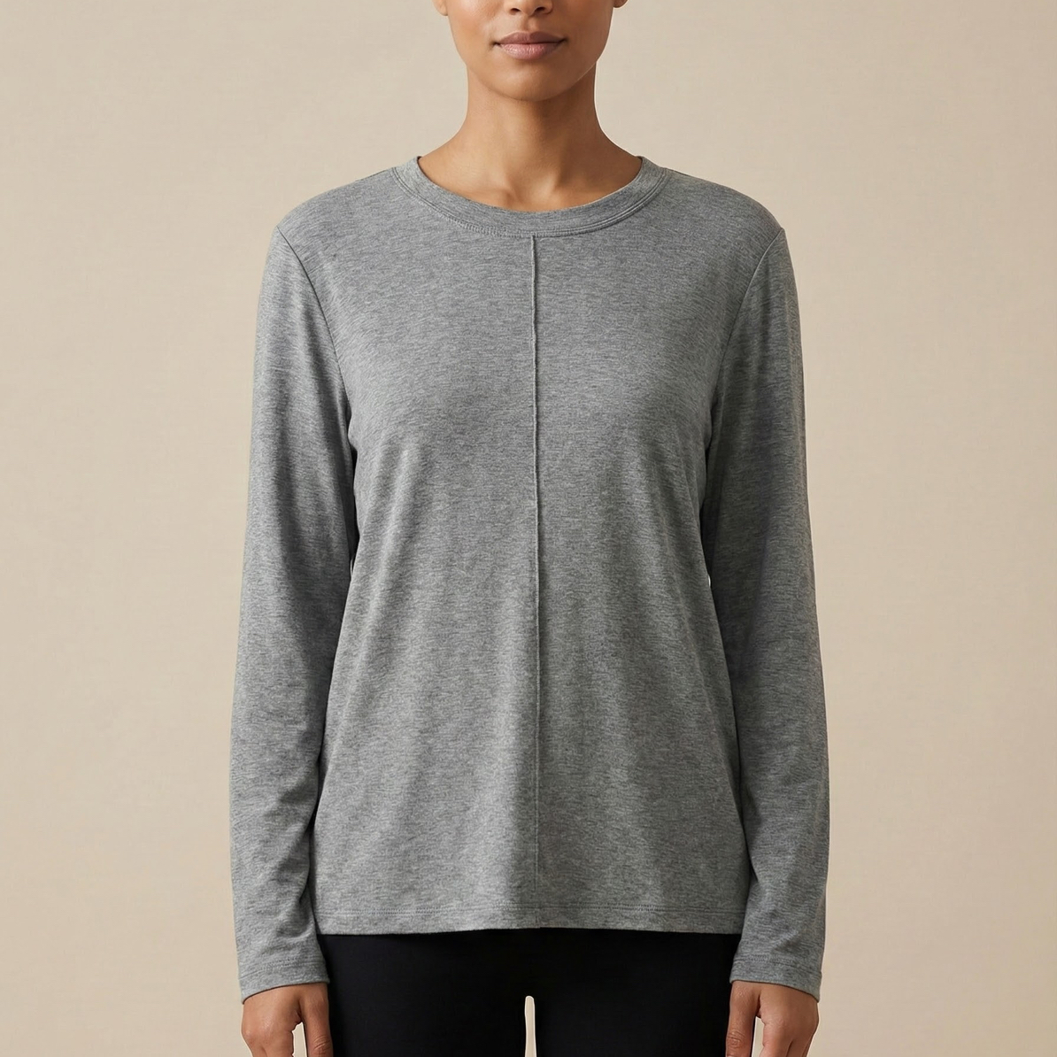 孤品样衣长袖--圆领打底衫百搭高弹82042