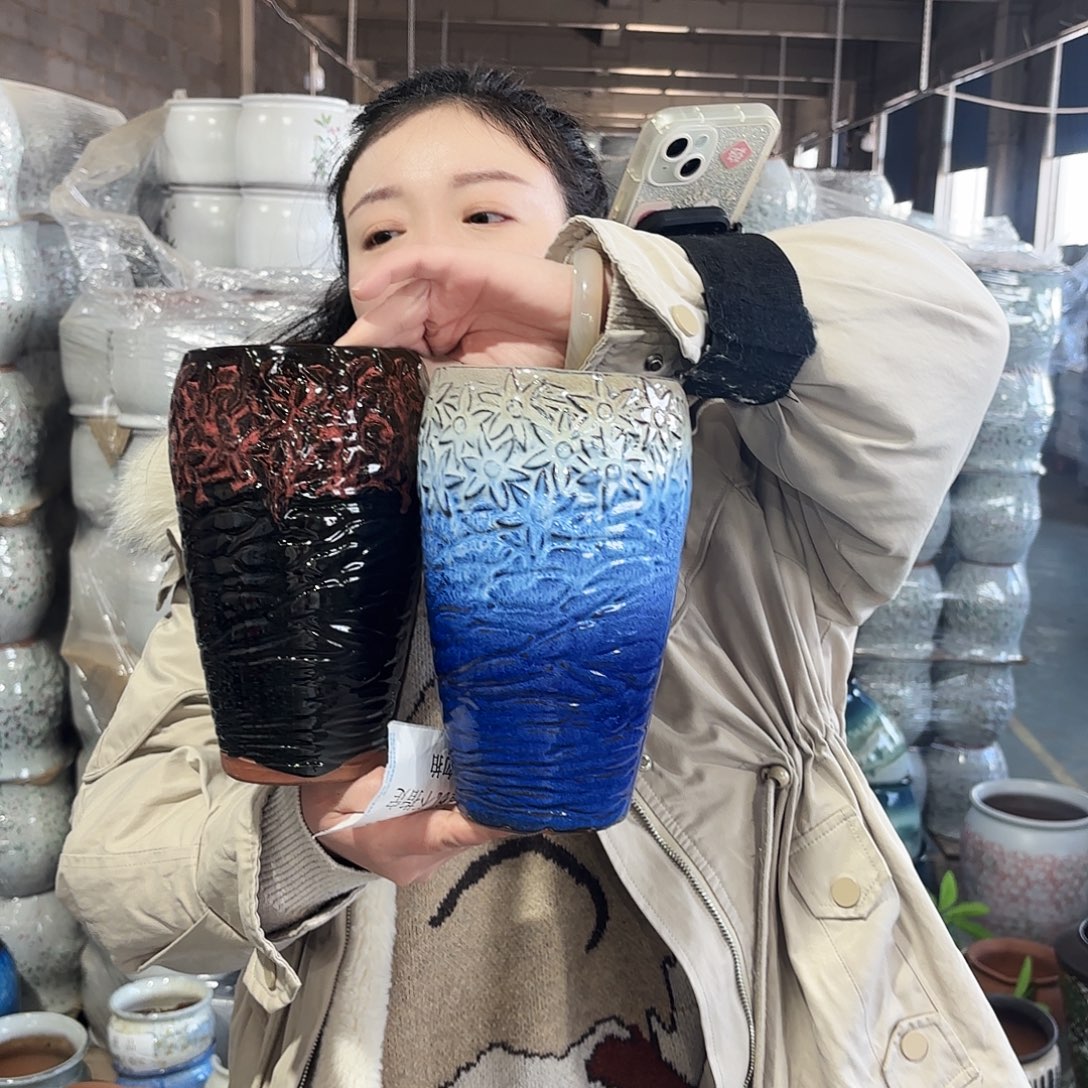 正品两个高22/12红陶