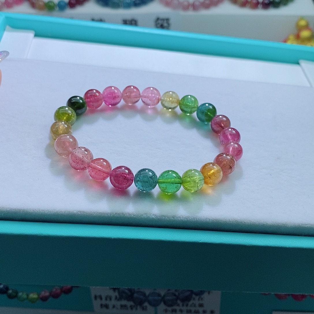 碧玺手链未镶嵌8.9mm左右