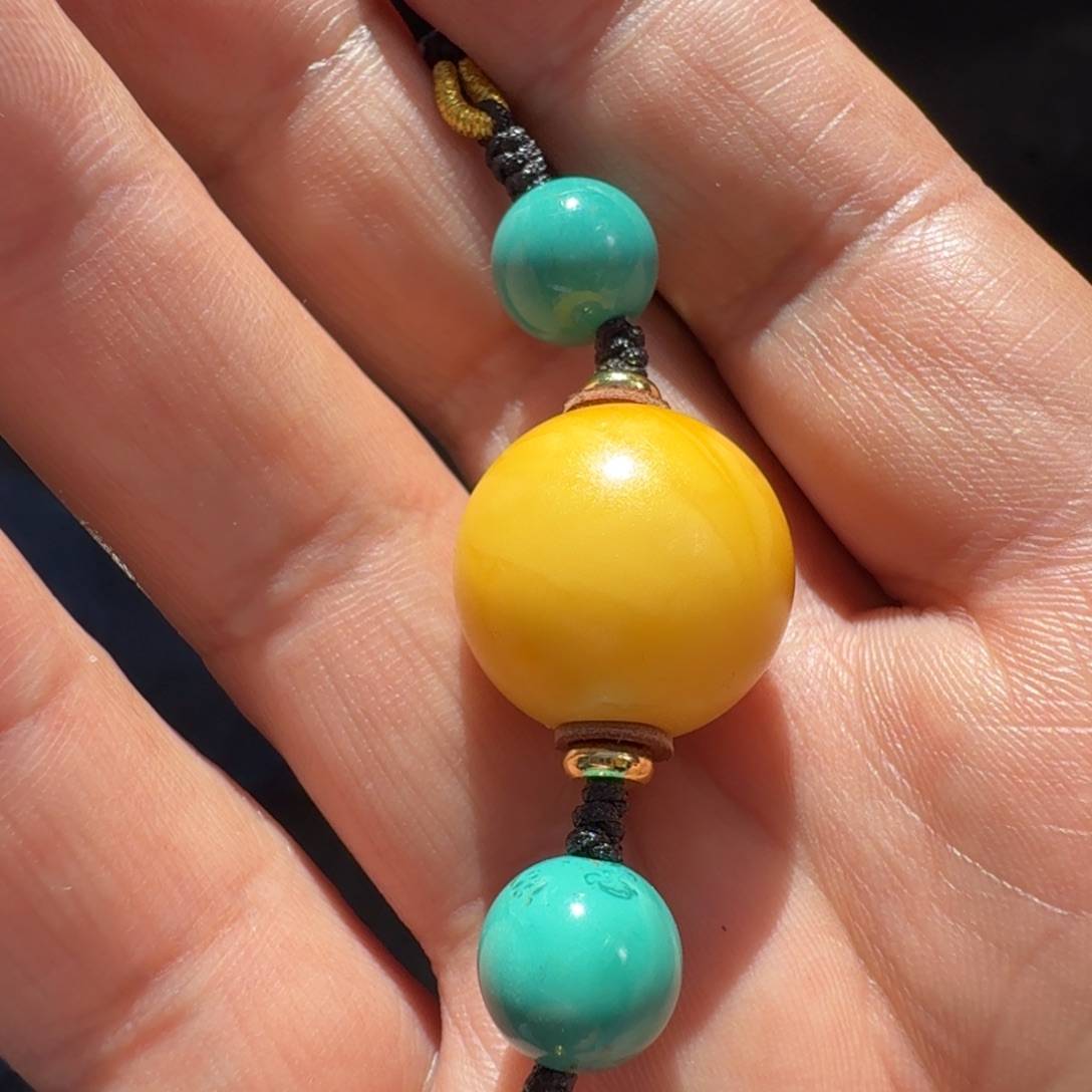 蜜蜡未镶嵌颈饰藏传精品蜜蜡吊坠