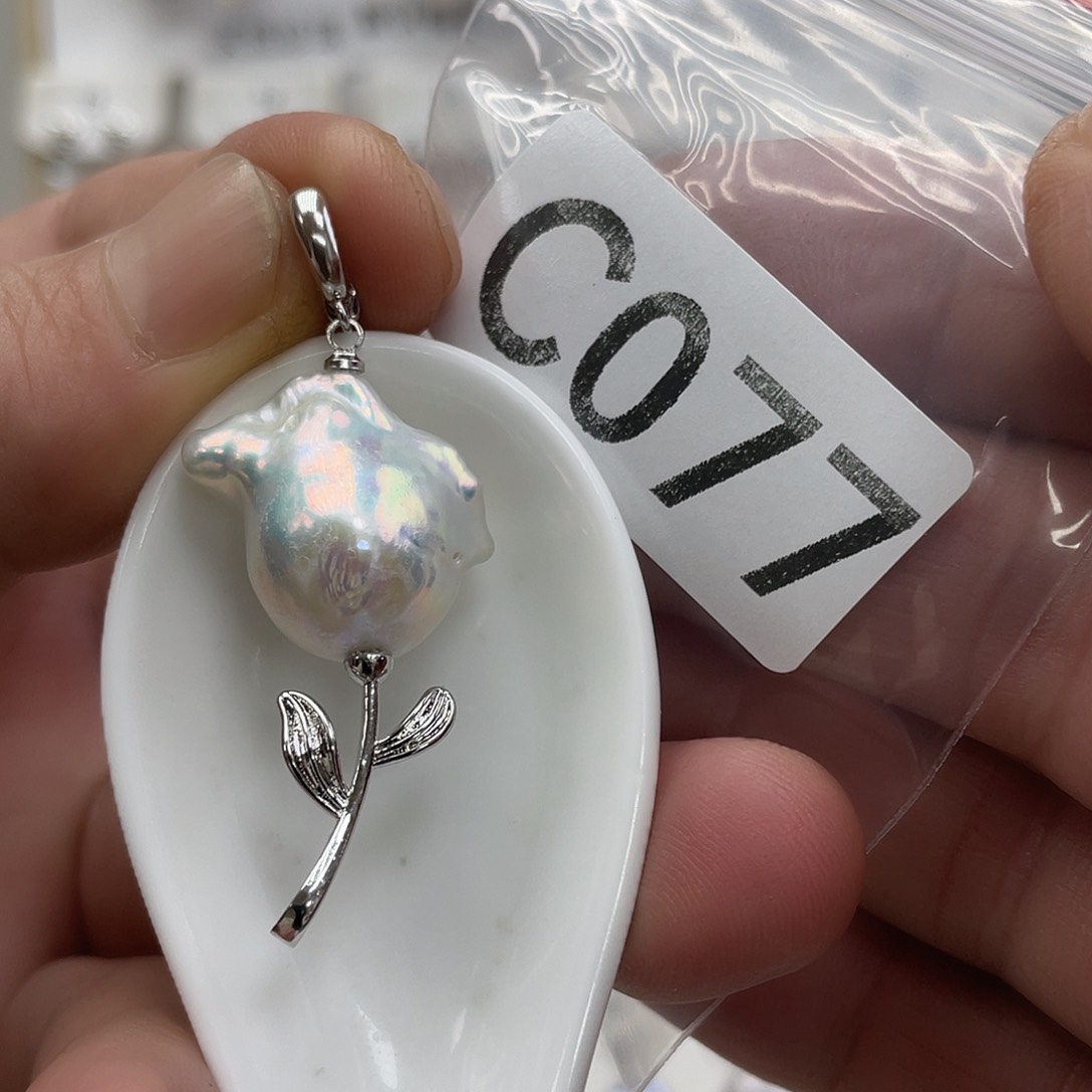 淡水珍珠颈饰银S925镶嵌