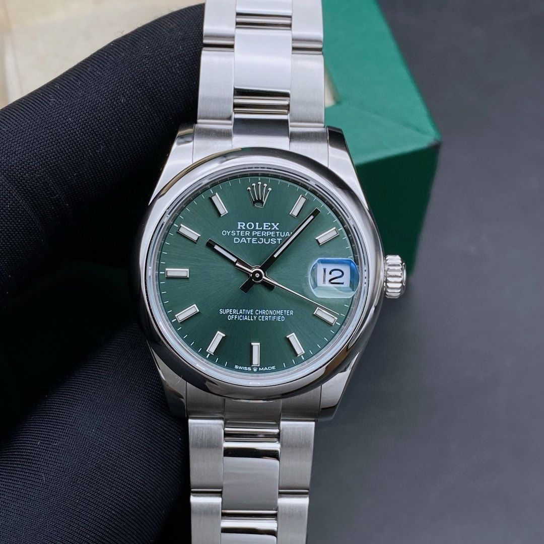 99新 Rolex/劳力士 20年保卡/日志278240/机械女表/绿盘/表径31