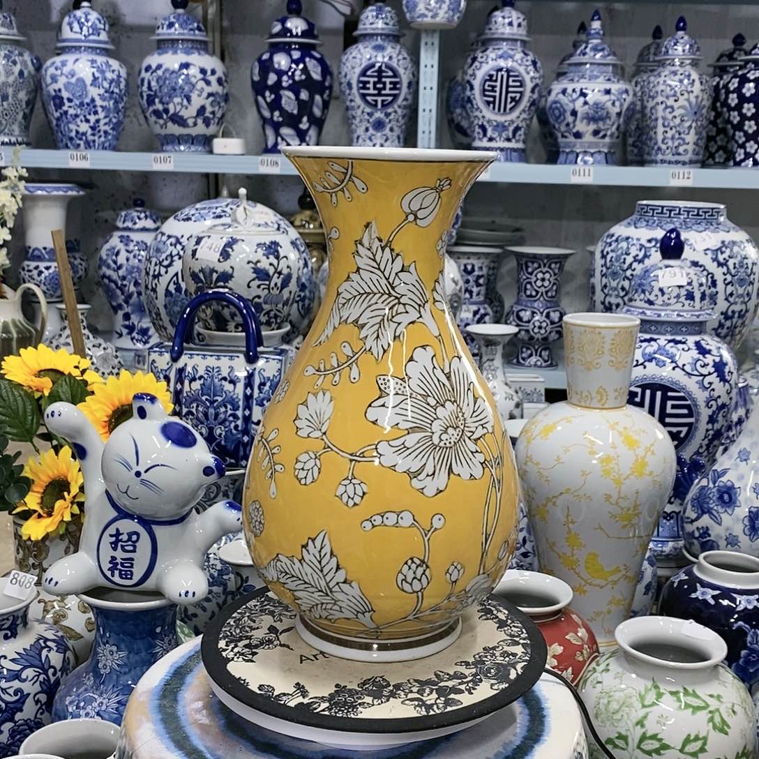 【闪购商品】摆件黄釉色玉壶春瓷器31.18………………