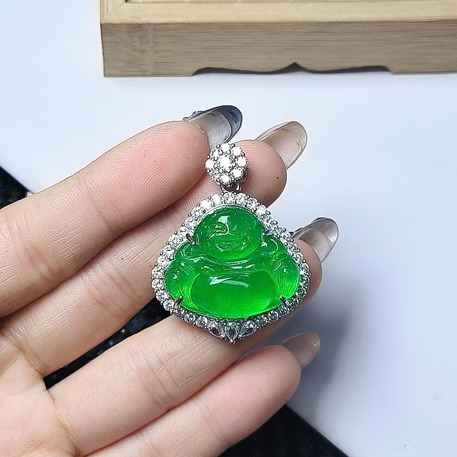 （聚宝严选）A1绿佛公吊坠精致气质妈妈款时尚精美